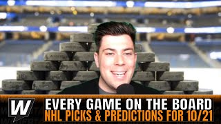 NHL Picks Predictions and Odds  Picks for EVERY NHL Game on Saturday October 21 [upl. by Way448]