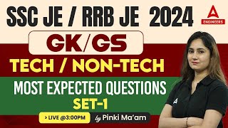 SSC JE  RRB JE 2024  SSC JE GK GS Preparation  Questions 1  By Pinky Mam [upl. by Tyoh]