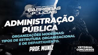 ADMINISTRAÇÃO PÚBLICA  Organizações Modernas Tipos de Estrutura Organizacional e de Departamento [upl. by Ieluuk606]