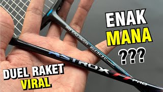 SERU  Yonex Astrox 77 Pro vs Lining 3D Calibar 600c Enak Mana [upl. by Hyacinthie]