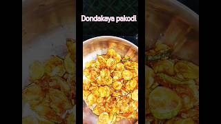 Dondakaya pakodi recipedondakaya frycurryfoodviral [upl. by Ayikur]