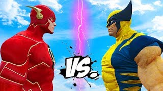 WOLVERINE VS THE FLASH  EPIC SUPERHEROES BATTLE [upl. by Weylin]