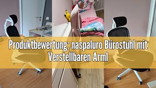 Produktbewertung naspaluro Bürostuhl mit Verstellbaren Armlehnen Ergonomischer Schreibtischstuhl m [upl. by Elodia]