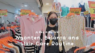 Thrift di blok M Square Bikin Konten and Hair Care Routine [upl. by Rehpinej]