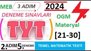 3 Adım Deneme Sınavları  TYT  2 Adım 5 Deneme  Matematik  Temel Matematik Testi  MEB  2024 [upl. by Haggerty]