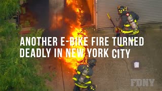 Another ebike fire turned deadly in New York City [upl. by Eilatam716]