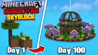 I Survived 100 Days of Skyblock in Minecraft Hardcore [upl. by Akciret]