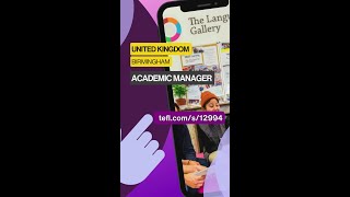 Academic Manager needed at The Language Gallery in Birmingham UK [upl. by Ennove]