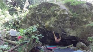 Squamish Bouldering The Hypothetical Low v11 [upl. by Leda981]