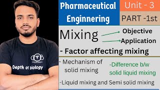 mixing  objective  Application  factor affecting mixing  mechanism of mixing  mixing b pharmacy [upl. by Natiha774]