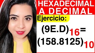 CONVERTIR de HEXADECIMAL a DECIMAL con PARTE FRACCIONARIA  Ejercicio 3 [upl. by Nazar257]