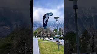 Paraglider tries to FLY like BIRD 😄 shorts [upl. by Callery]