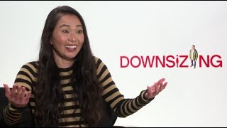 Hong Chau on kissing her Downsizing costar Matt Damon [upl. by Anialeh664]