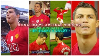 Ronaldo VS Arsenal 200809 4K ● Rare Clips ● Scenepack ● Upscale ●  TOPAZ 🔥🐐football [upl. by Wendie]