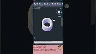 AutoCAD 3D Design Helical Spring and Thread in Step by Step Tutorial AutoCAD3D CADDEngineer [upl. by Suravart278]