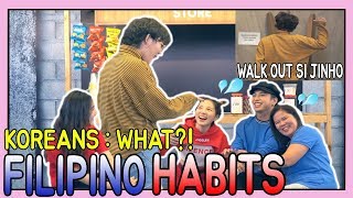 WALK OUT SI JINHO BAE SA SHOOT  FILIPINO HABITS THAT KOREANS DONT UNDERSTAND PART1 [upl. by Ynotna]