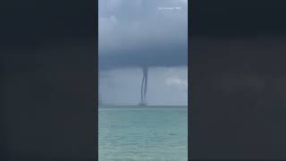 Twin water spouts in Palm Beach Florida weather Via TMX [upl. by Frerichs188]