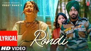 Rondi Preet Sukh Lyrical Video  Raka  New Punjabi Song 2022  TSeries [upl. by Declan]