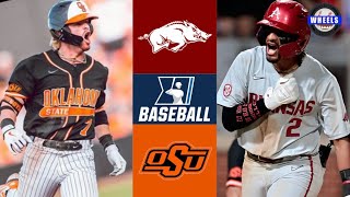 Arkansas vs 7 Oklahoma State INCREDIBLE GAME  Regionals 10 Game  2022 College Baseball [upl. by Ahsiret]