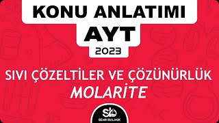 26 Molar Derişim Molarite  Ünite 3 11Sınıf  AYT Kimya 2023 [upl. by Eilyac368]