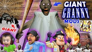 GIANT GRANNY MOD  TINY GRANNY STARTS FIRE FGTEEV Skit  Gameplay [upl. by Schott]