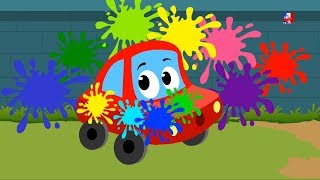 couleurs chanson comptines chanson préscolaire Learn Colors Little Red Car Color for Kids Color Song [upl. by Idleman]