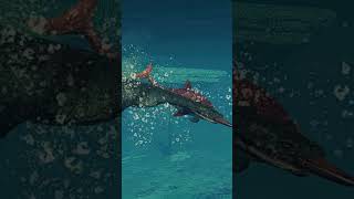 Nothosaurus vs Ichthyosaurus  JWE2 slowmo [upl. by Irroc831]