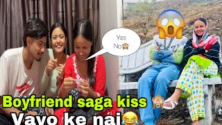 Paper game khal sabai Jana ko haso rokeyana 😂boyfriend saga kiss vayo ke nai🙈 [upl. by Odawa]