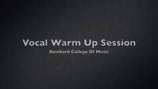 Singing Lessons  Vocal Warm Up Exercises PART 1 of 3 [upl. by Cecily122]