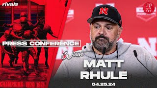 Nebraska Football Matt Rhule previews spring game talks NFL draft April 25 2024 [upl. by Imrots]