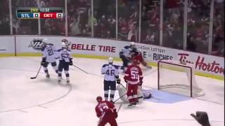 Nick Lidstroms Center Ice Goals on Cloutier and Ellis [upl. by Wendin]