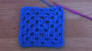 Basic Granny Square  Crochet Tutorial for Beginners [upl. by Flor]