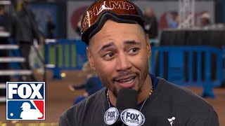 Mookie Betts on comparing this World Series win to previous ones – I love being a Dodger [upl. by Airdnaxela]