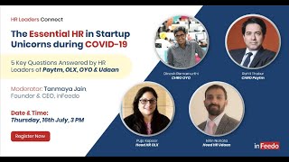 The Essential HR in Startup Unicorns during COVID19  A power panel by inFeedo [upl. by Adonis]