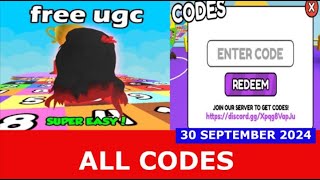 ALL CODES UGC Math Race ROBLOX  SEPTEMBER 30 2024 [upl. by Chevy427]