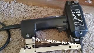 Fixing carpet with old Crain Pro Stapler wood floor transitions by BEB Flooring amp Cleaning [upl. by Glennis]