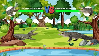 Saltwater Crocodile Vs American Alligator [upl. by Sivle]