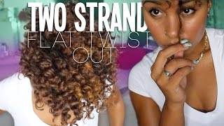 Two Strand Flat Twist Out on a Natural Tapered Cut  MsAriella89 [upl. by Durston]