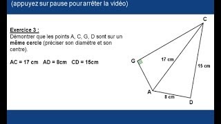 triangle rectangle et cercle circonscrit 3 4ème [upl. by Retsevel]