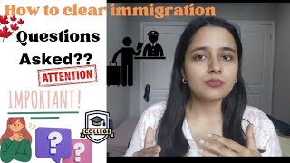 Canada immigration questions asked at airport International student 2023 [upl. by Furnary952]