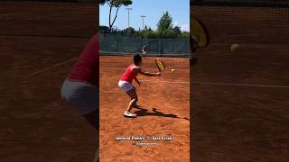 Jasmine Paolini x Sara Errani slice forehand battle tennis [upl. by Aiva]