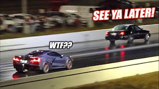 SLEEPER Turbo Marauder Beats a Modded Hellcat C8 BMW and More at the Drag Strip [upl. by Aramac]