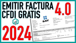 Como emitir un CFDI 40 en el portal del SAT  Factura GRATIS SAT 2024 👈 [upl. by Aztiraj]