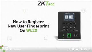 How to Register New User Fingerprint on ZKTeco WL20 Time Attendance Device [upl. by Allenaj448]