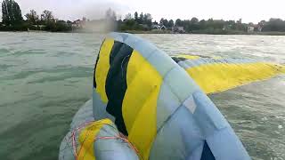 Flysurfer Sonic 4 15m kite rescue kite over 10 min in water kite relaunch from water [upl. by Nahamas612]