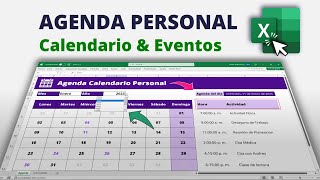 Crea esta Increíble AGENDA PERSONAL con CALENDARIO y EVENTOS en Excel [upl. by Tony]