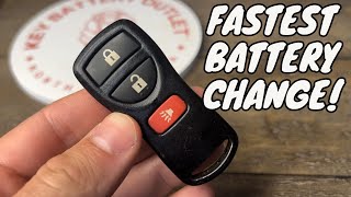 NISSAN  INFINITI And More Remote Key Battery Replacement  Key Fob Battery DIY UNDER 60 SECONDS [upl. by Harrell]