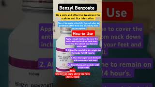 Benzyl benzoate lotion Uses  Side effect scabies scabiestreatment licetreatment mbbs health [upl. by Ised]