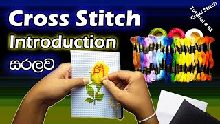 Cross Stitch Introduction SINHALA  Cross Stitch Basics  360 DEGREES [upl. by Anoyek175]