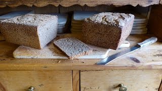 Sauerteigbrot Teigherstellung nur 9 Minuten Roggenmischbrot Brot backen ohne Kneten [upl. by Notlim]